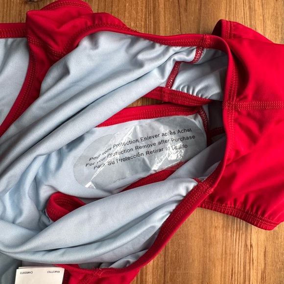 Nike Red One-Piece Swimsuit Women’s Size 4 Athletic Swimwear - Picture 4 of 6